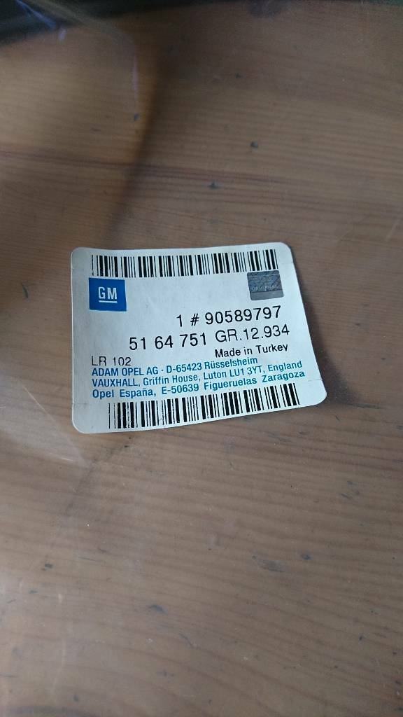 Opel Astra G (5Türer) Dichtung Einstiegsverkleidung links neu original GM