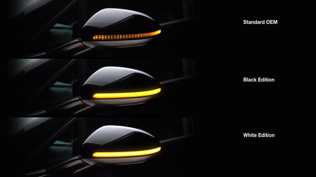2x OSRAM Dynamische LED Spiegelblinker passt für VW Golf 7 Touran 5T Weiß