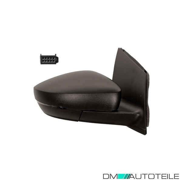 Außenspiegel rechts kpl. mit Blinklicht schwarz passt für VW Polo
