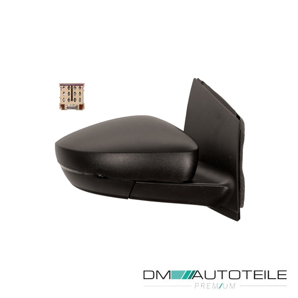 Außenspiegel rechts beheizb. elektr. mit Blinklicht schwarz passt für VW Polo