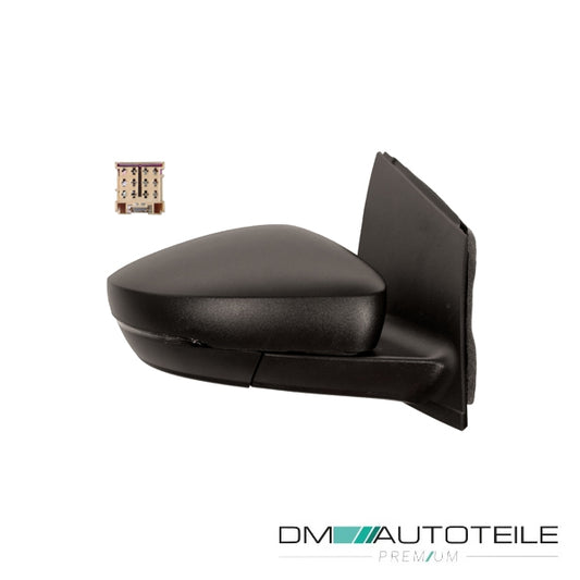 Außenspiegel rechts beheizb. elektr. mit Blinklicht schwarz passt für VW Polo
