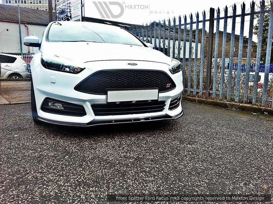 Front Ansatz V.1 für Ford Focus ST Mk3 FL schwarz Hochglanz