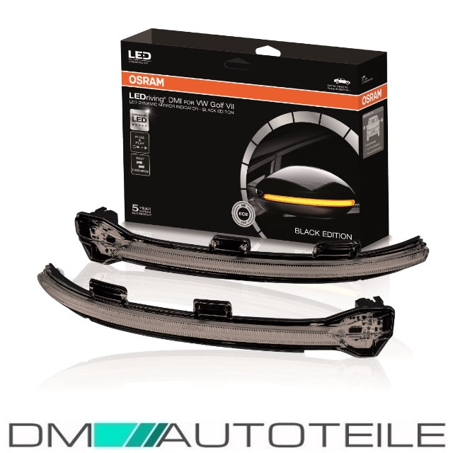 OSRAM LEDriving Dynamische LED Spiegelblinker passt für Golf 7 VII Touran 2 5T Schwarz