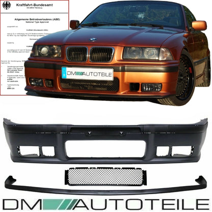 Stoßstange Vorne + GT Evo Lippe +Zubehör für M3 + ABE* passt für ALLE BMW E36 +M