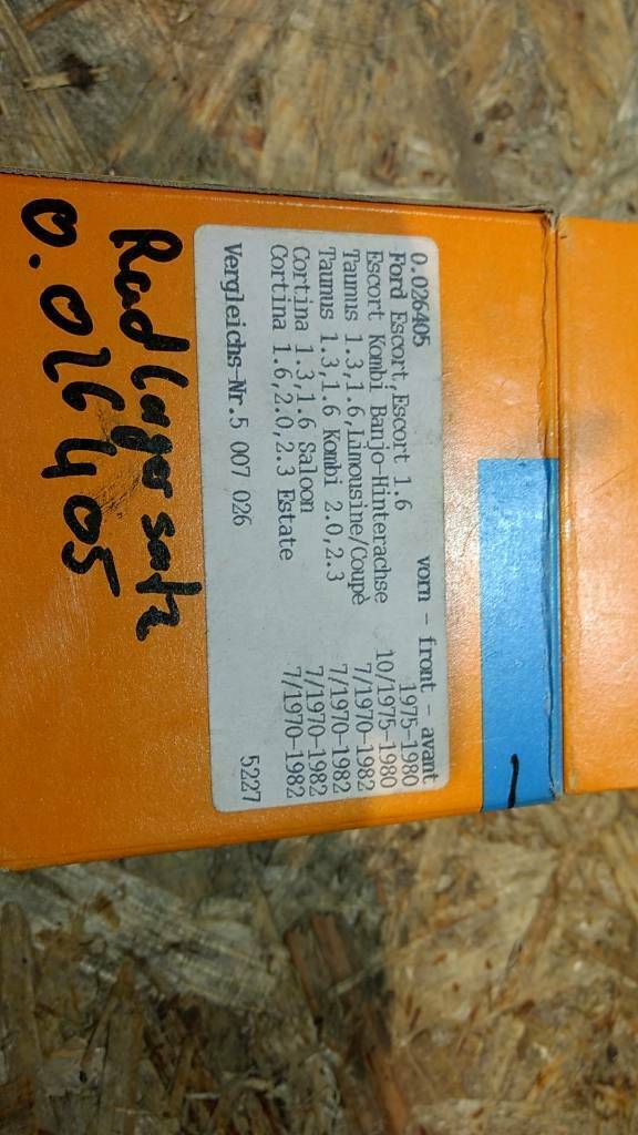 Original Spidan Radlager-Satz Ford Escort Taunus Cortina NEU