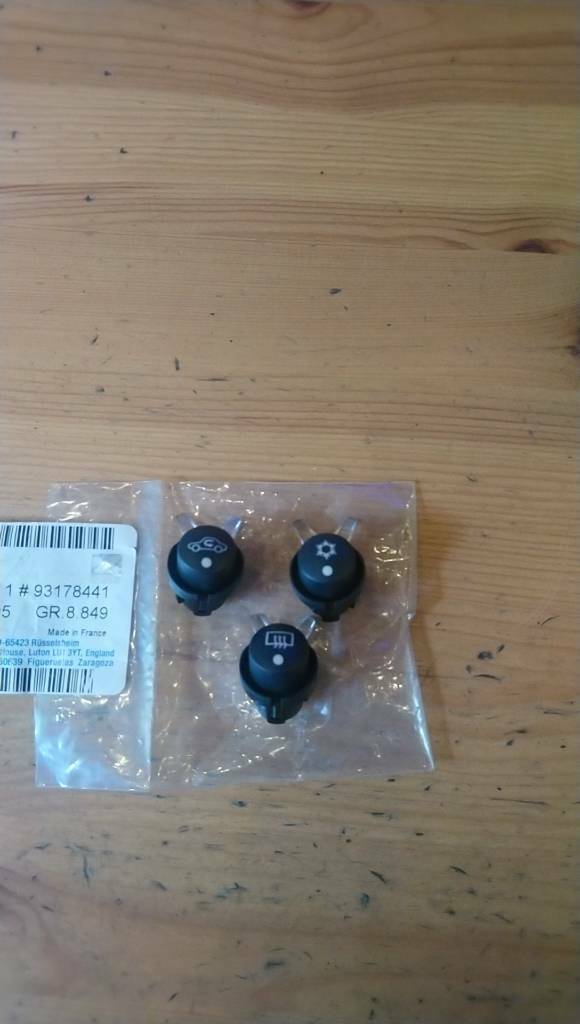 Opel Meriva A Umluft Heizung Klima Knopf Set neu Original GM
