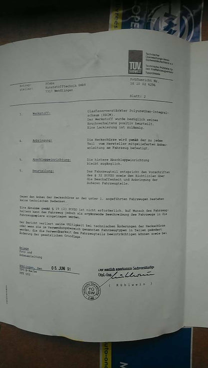 Astra f Heckansatz Tuning Heckschürze neu Original