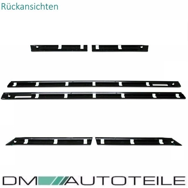 Türleisten SET Schwarz Zierleisten passt für BMW E36 Coupe Cabrio Serie & M-Paket
