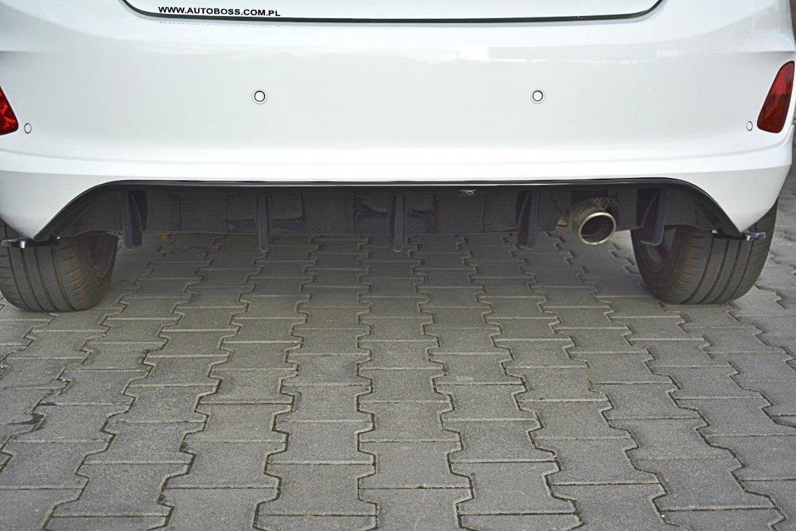 Diffusor Heck Ansatz für Ford Fiesta Mk8 ST-Line schwarz matt