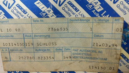 Original Fiat Lancia Schloss v.l Z.V Fiat Tempra NEU