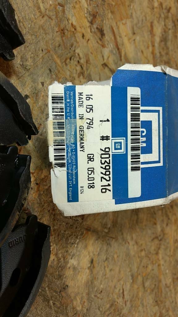 Original GM Opel Astra F G Corsa C Vectra A Bremsbacken NEU