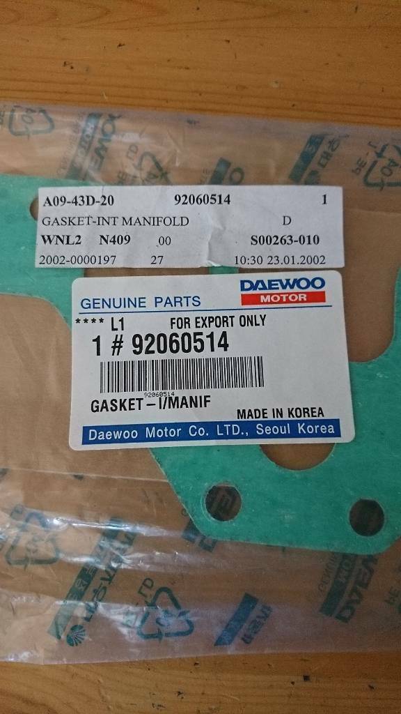 Daewoo Leganza Nubira Ansaugkrümmer Dichtung neu original GM