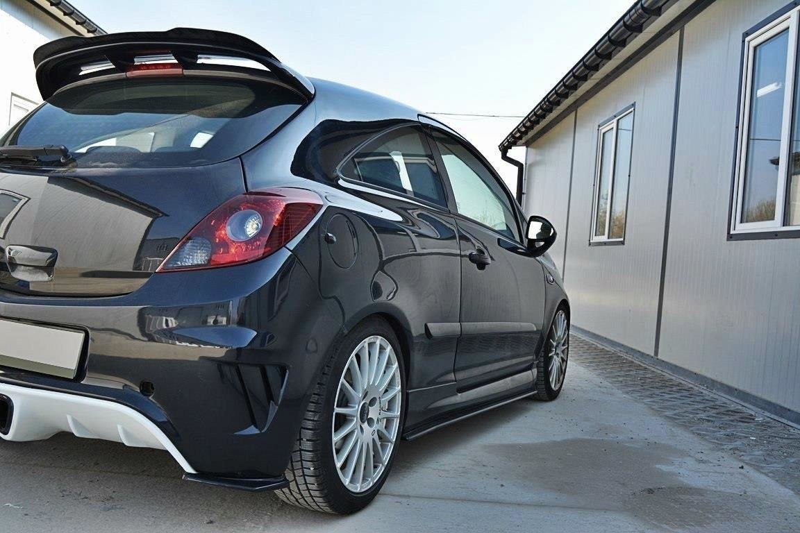 Seitenschweller Ansatz für OPEL CORSA D OPC / VXR schwarz matt