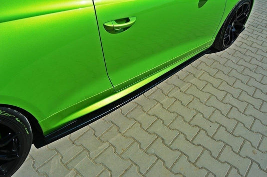 Seitenschweller Ansatz für VW SCIROCCO R schwarz Hochglanz