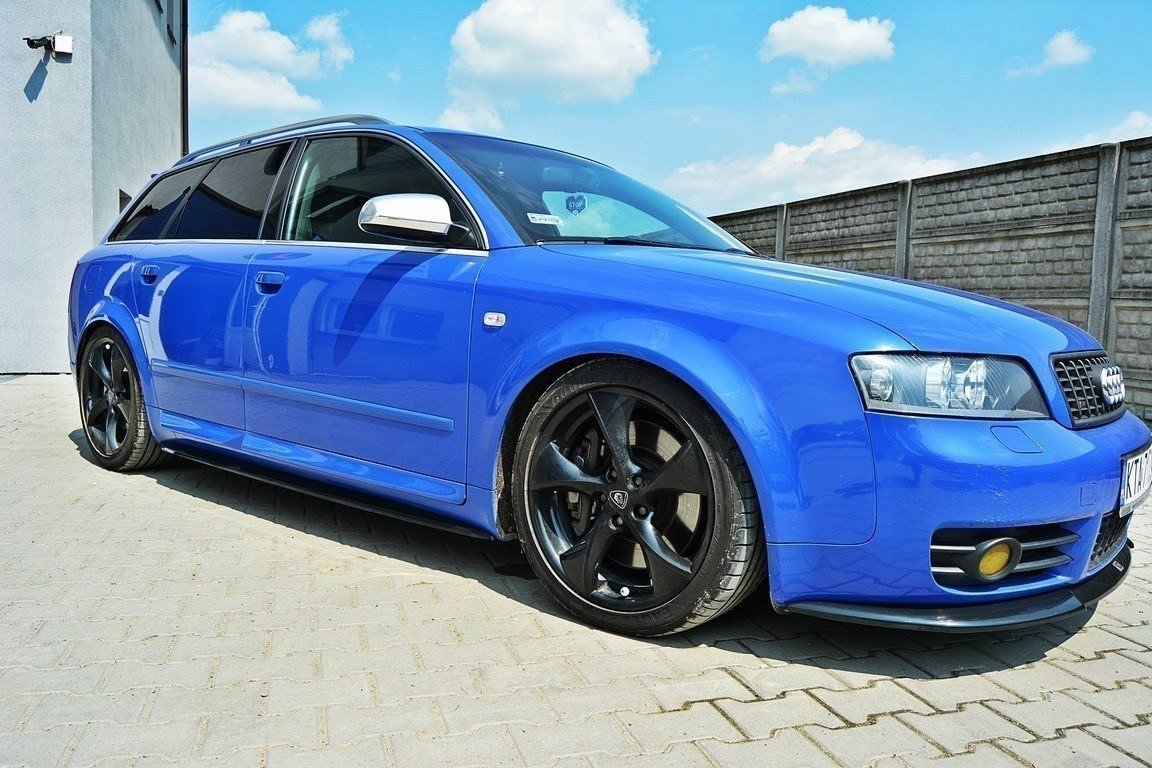 Seitenschweller Ansatz für Audi S4 / A4 / A4 S-Line B6 / B7  schwarz matt
