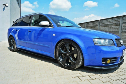Seitenschweller Ansatz für Audi S4 / A4 / A4 S-Line B6 / B7  schwarz matt