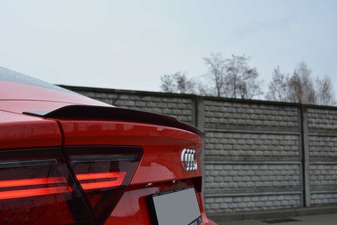 Spoiler CAP für AUDI A7 S-LINE (FACELIFT) schwarz Hochglanz