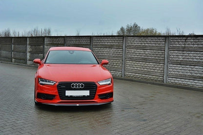 Front Ansatz für Audi S7 / A7 S-Line C7 FL schwarz Hochglanz