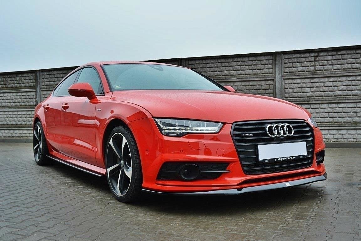 Front Ansatz für Audi S7 / A7 S-Line C7 FL schwarz Hochglanz