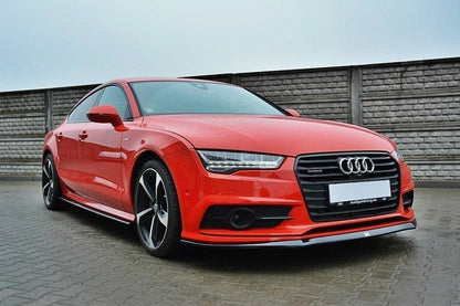 Front Ansatz für Audi S7 / A7 S-Line C7 FL schwarz Hochglanz