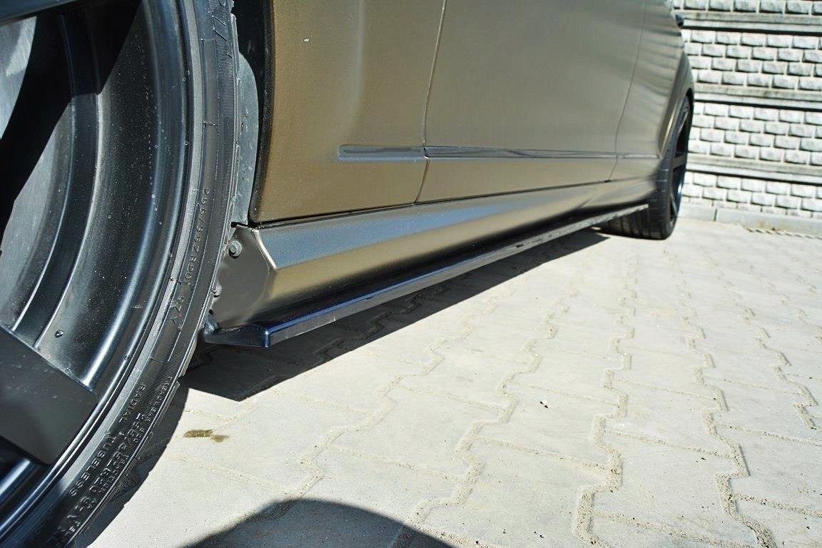 Seitenschweller Ansatz für MERCEDES S-KLASSE W221 AMG LWB Carbon Look
