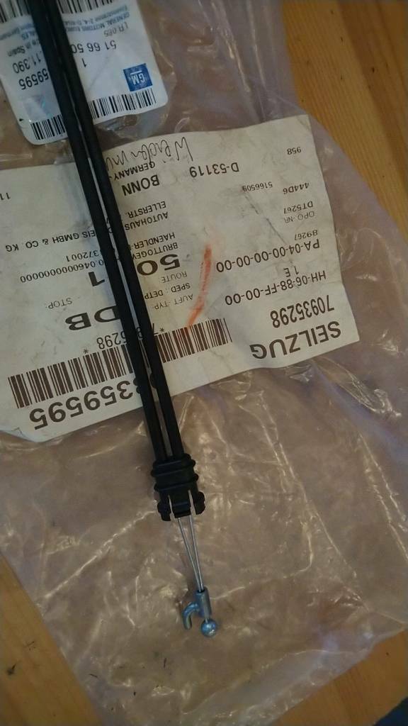 Meriva A Bowdenzug Sitzverstellung neu Original gm 93359595
