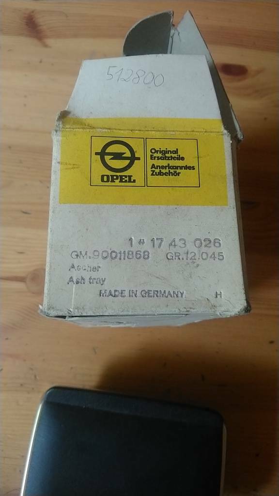 Original GM Opel Rekord E Aschenbecher chrom Neu