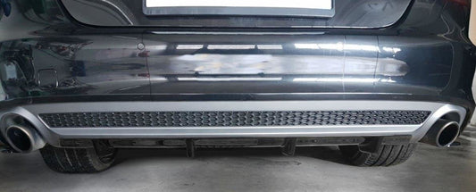 Diffusor Heck Ansatz für Audi A7 Mk1 S-Line schwarz Hochglanz