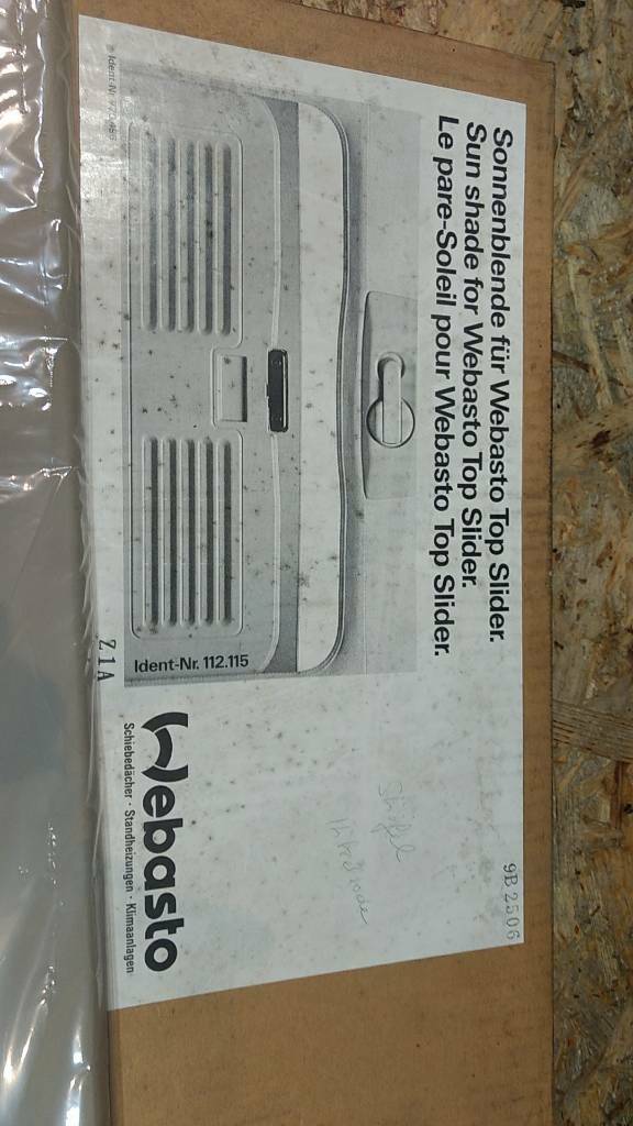 Youngtimer Oldtimer top Slider Sonnenblende original Webasto NEU