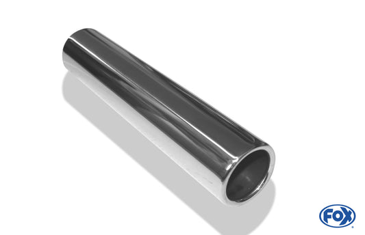 FOX Anschweißendrohr Typ 12 Ø 63 mm / Länge: 300 mm - rund / eingerollt / gerade / ohne Absorber