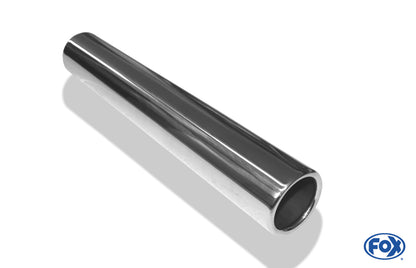 FOX Anschweißendrohr Typ 12 Ø 63 mm / Länge: 400 mm  - rund / eingerollt / gerade / ohne Absorber