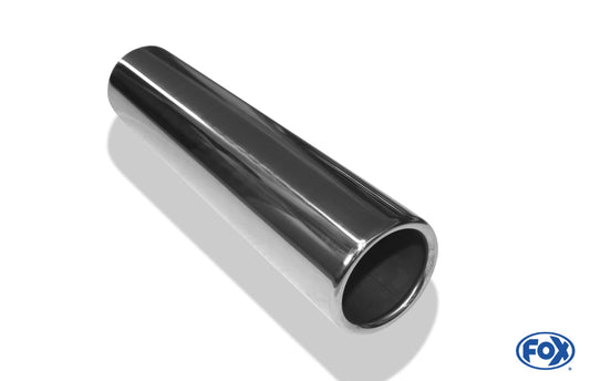 FOX Anschweißendrohr Typ 12 Ø 70 mm / Länge: 300 mm  - rund / eingerollt / gerade / ohne Absorber