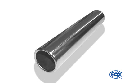 FOX Anschweißendrohr Typ 12 Ø 76 mm / Länge: 400 mm  - rund / eingerollt / gerade / ohne Absorber