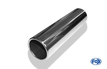 FOX Anschweißendrohr Typ 12 Ø 80 mm / Länge: 300 mm - rund / eingerollt / gerade / ohne Absorber