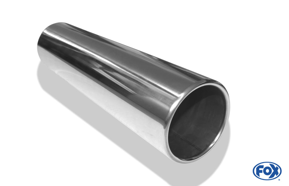 FOX Anschweißendrohr Typ 12 Ø 100 mm / Länge: 400 mm  - rund / eingerollt / gerade / ohne Absorber