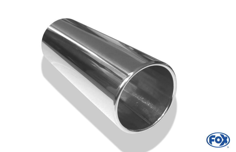 FOX Anschweißendrohr Typ 12 Ø 114 mm / Länge: 300 mm  - rund / eingerollt / gerade / ohne Absorber