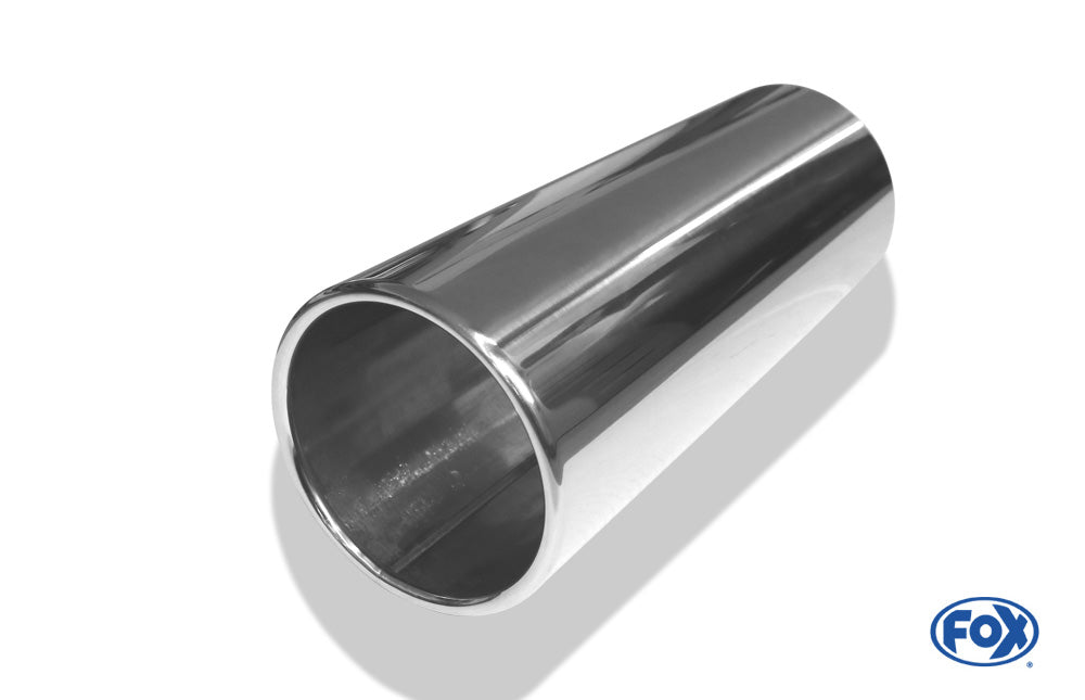 FOX Anschweißendrohr Typ 12 Ø 114 mm / Länge: 300 mm  - rund / eingerollt / gerade / ohne Absorber