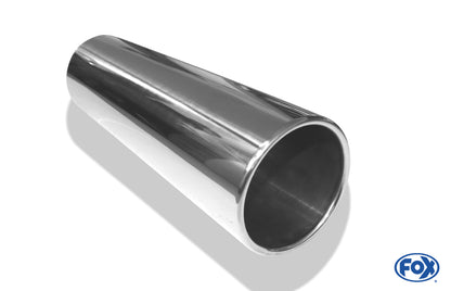 FOX Anschweißendrohr Typ 12 Ø 114 mm / Länge: 400 mm  - rund / eingerollt / gerade / ohne Absorber