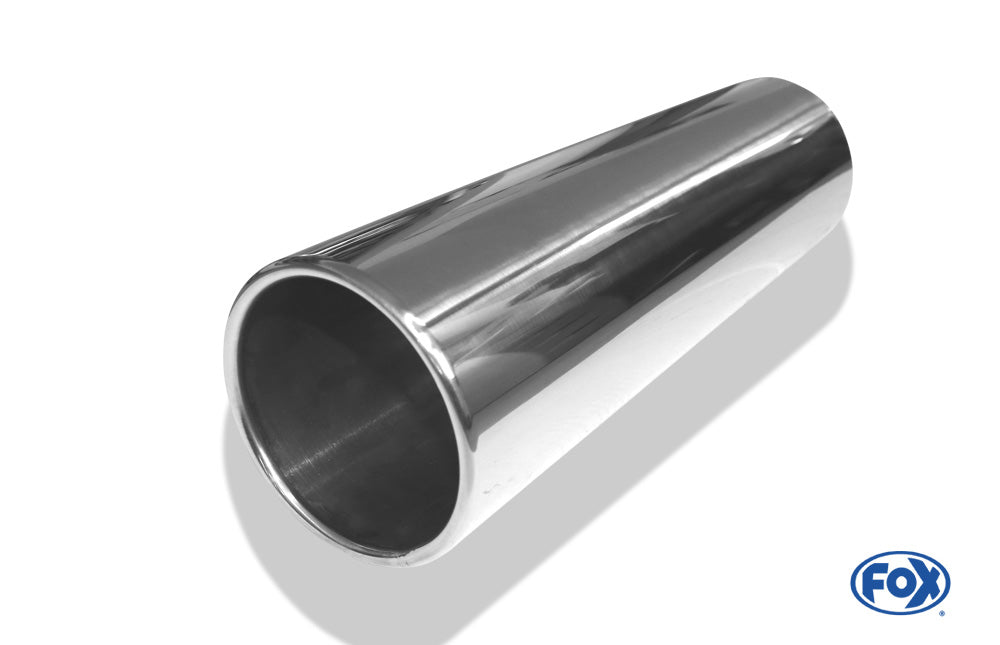 FOX Anschweißendrohr Typ 12 Ø 114 mm / Länge: 400 mm  - rund / eingerollt / gerade / ohne Absorber