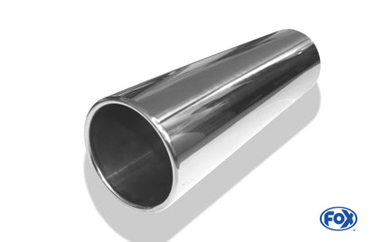 FOX Anschweißendrohr Typ 12 Ø 114 mm / Länge: 400 mm  - rund / eingerollt / gerade / ohne Absorber