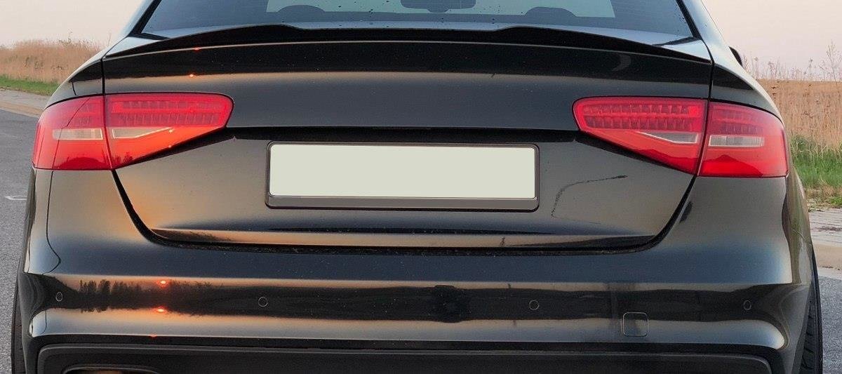 Spoiler CAP für Audi S4 B8 FL Limousine schwarz Hochglanz