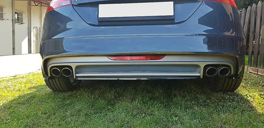 Mittlerer Diffusor Heck Ansatz für Audi TT S Mk2 (8J) schwarz Hochglanz