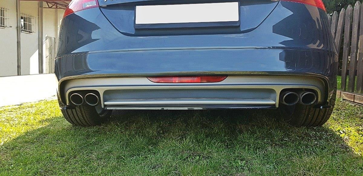 Mittlerer Diffusor Heck Ansatz für Audi TT S Mk2 (8J) Carbon Look