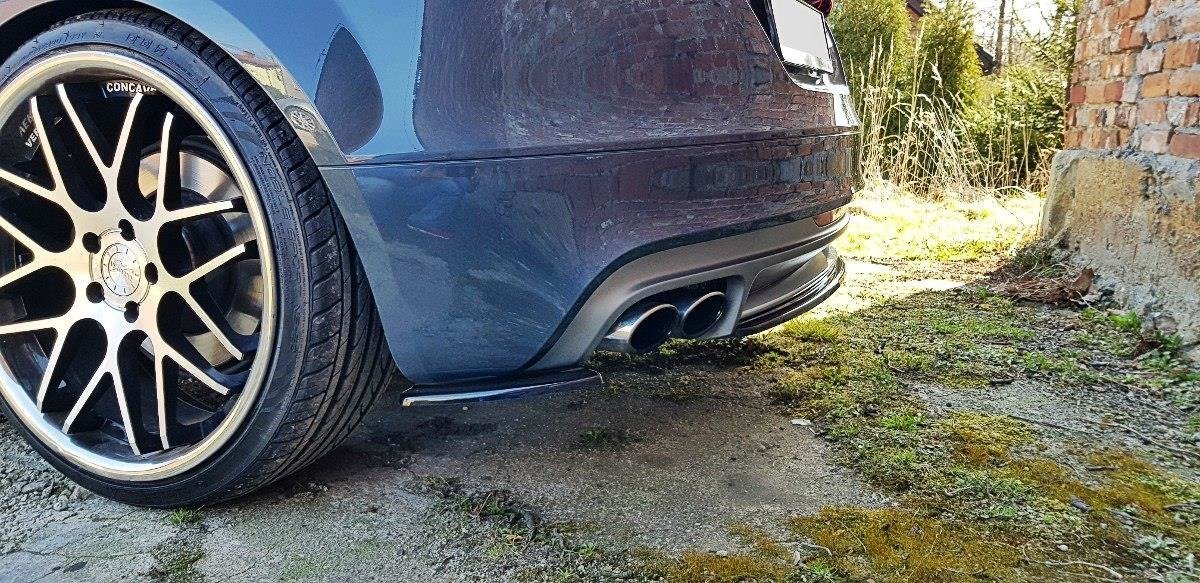 Mittlerer Diffusor Heck Ansatz für Audi TT S Mk2 (8J) schwarz Hochglanz