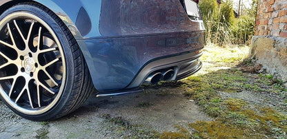 Mittlerer Diffusor Heck Ansatz für Audi TT S Mk2 (8J) schwarz Hochglanz