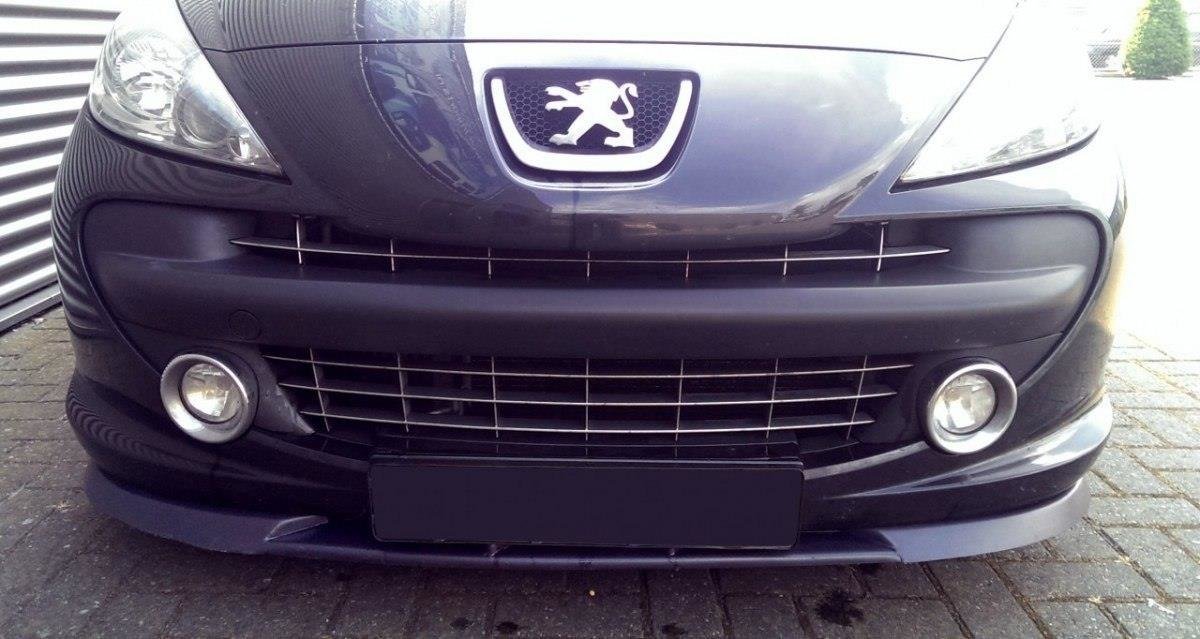 Front Ansatz für PEUGEOT 207 vor Facelift schwarz matt