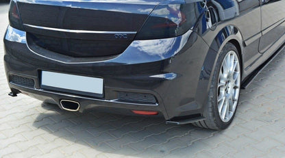 Heck Ansatz Flaps Diffusor für OPEL ASTRA H (FOR OPC / VXR) schwarz Hochglanz