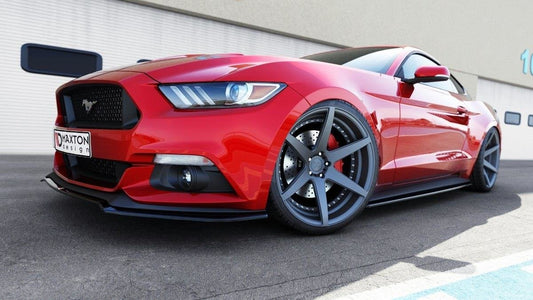 Seitenschweller Ansatz für Ford Mustang Mk6 schwarz Hochglanz