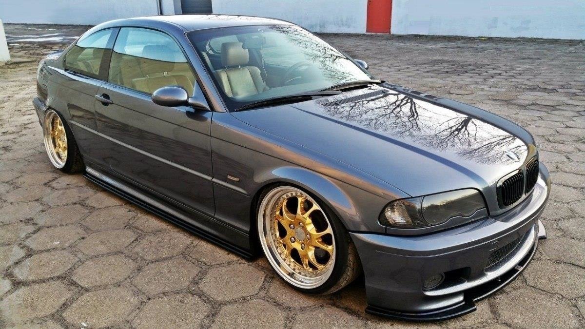 Seitenschweller Ansatz für V.1 für BMW 3er E46 M Paket COUPE Carbon Look