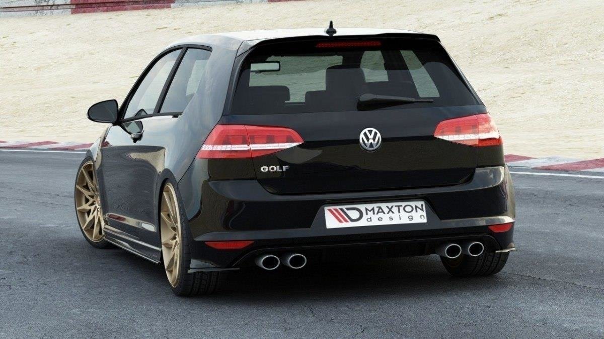 Heck Ansatz Flaps Diffusor V.1 für VW Golf 7 R / R-Line  Carbon Look